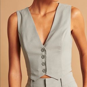 A&F Vest Set Top (White)